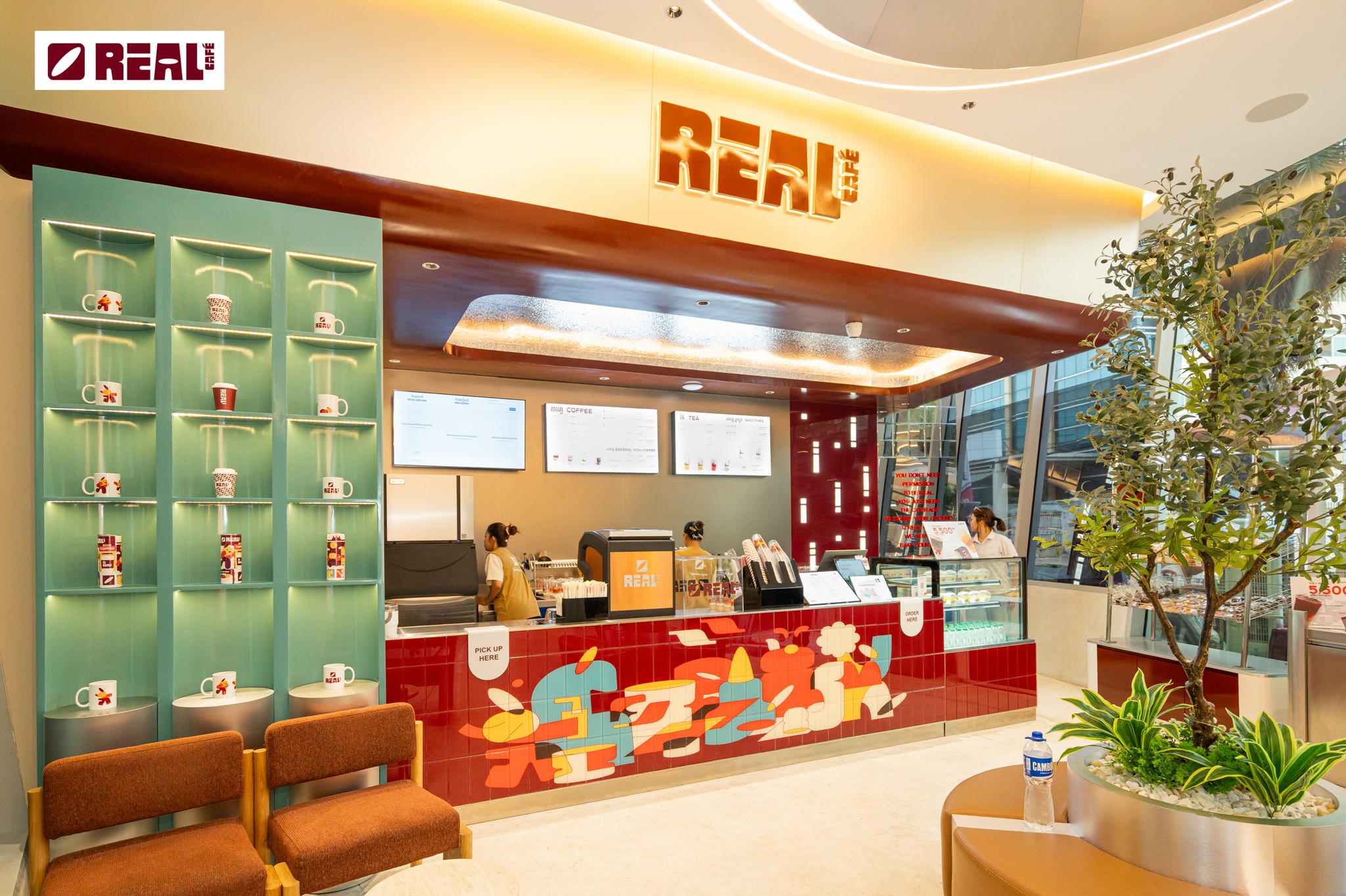 Real Café on the ground floor of The Boss Building